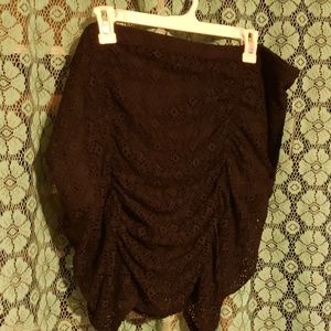 Black Crochet Lace Swim Skirt - only bottom,no top